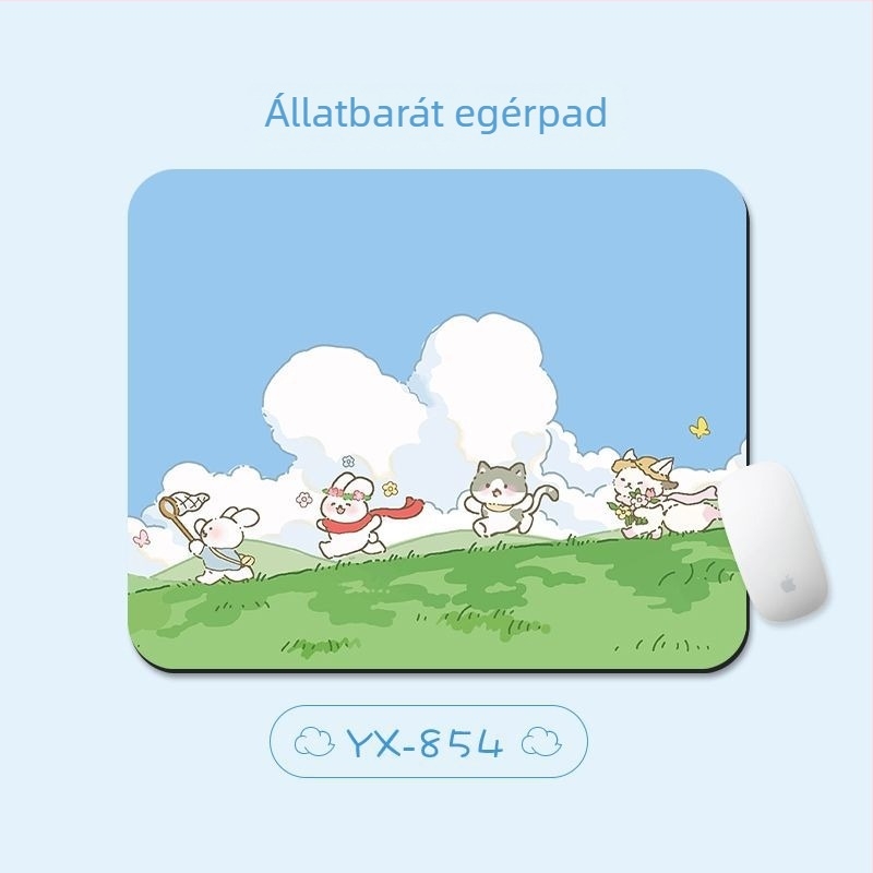 Kis méretű egérpad lányoknak, csuklótámasz, irodai használathoz és a billentyűzethez, aranyos Instagram-stílusban.