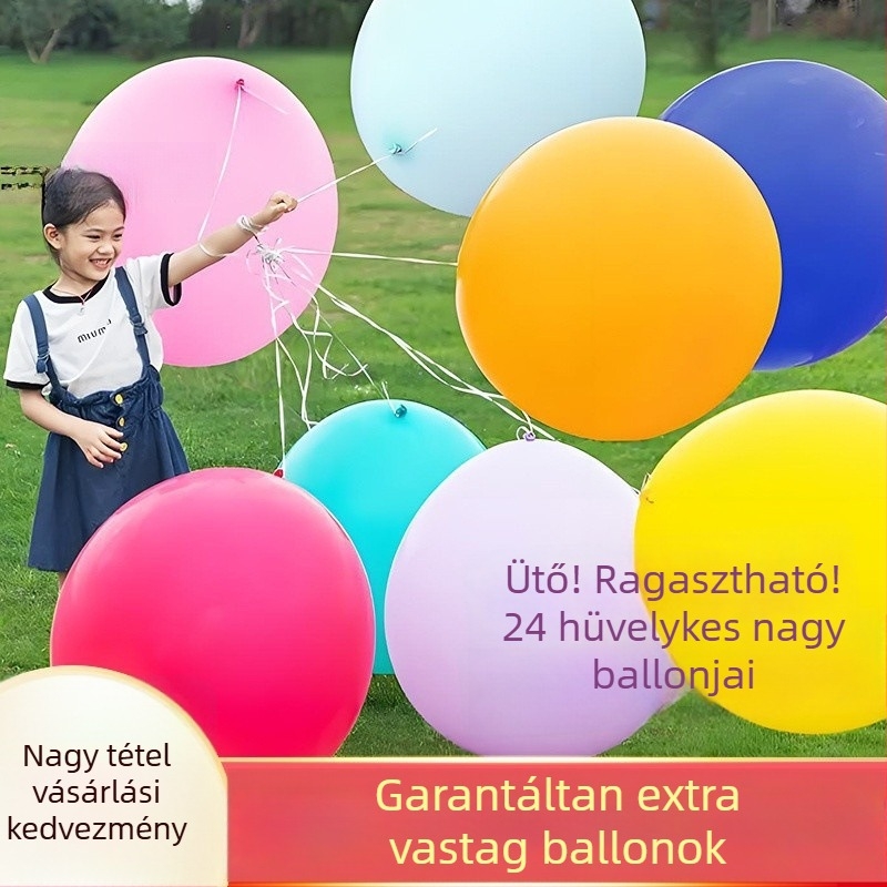 Oxford anyagú, extralarge léggömb, vastított felépítésű, robbanásbiztos, kör alakú, gyermekek parkjára, logó nélküli, IP-s engedély nélkül
