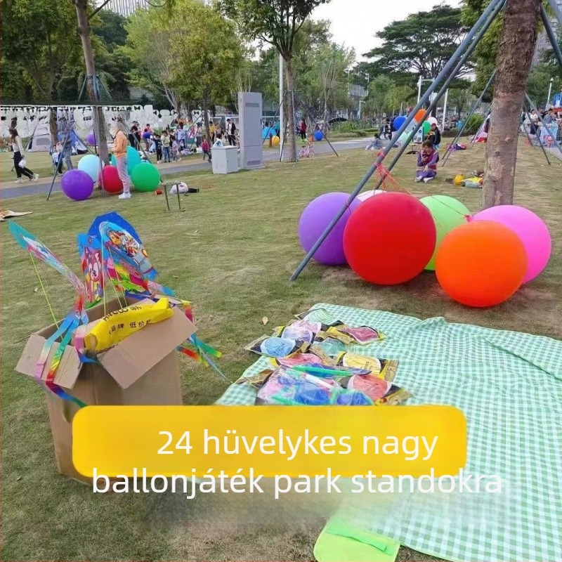 Oxford anyagú, extralarge léggömb, vastított felépítésű, robbanásbiztos, kör alakú, gyermekek parkjára, logó nélküli, IP-s engedély nélkül