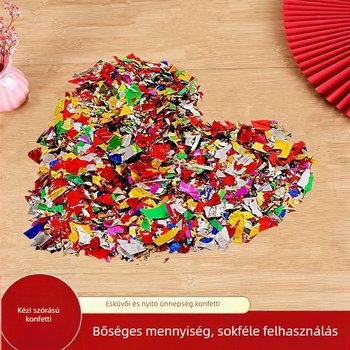 Műanyag esküvői dekorációs készlet flitterekkel a balonok díszítéséhez, márka Happy in red