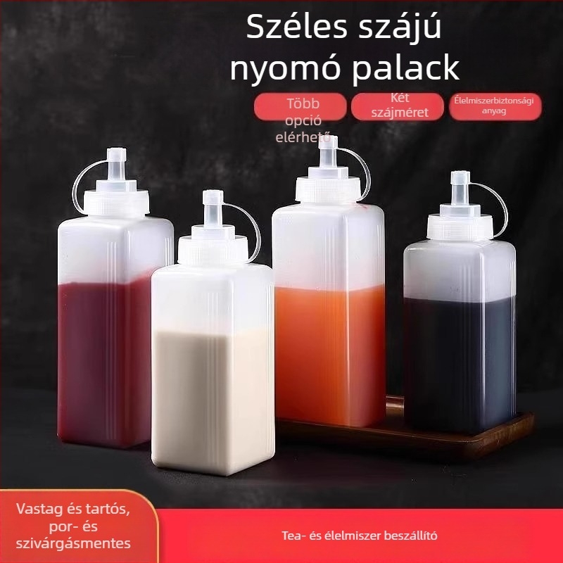 Hangge műanyag szószüveg folyékony fűszerekhez, modern minimalist dizájn, prémium minőség