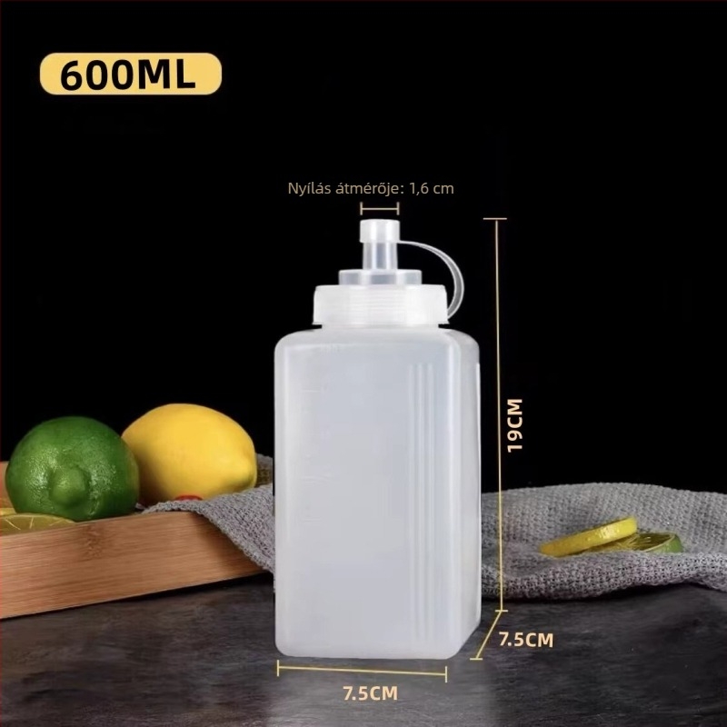 Hangge műanyag szószüveg folyékony fűszerekhez, modern minimalist dizájn, prémium minőség