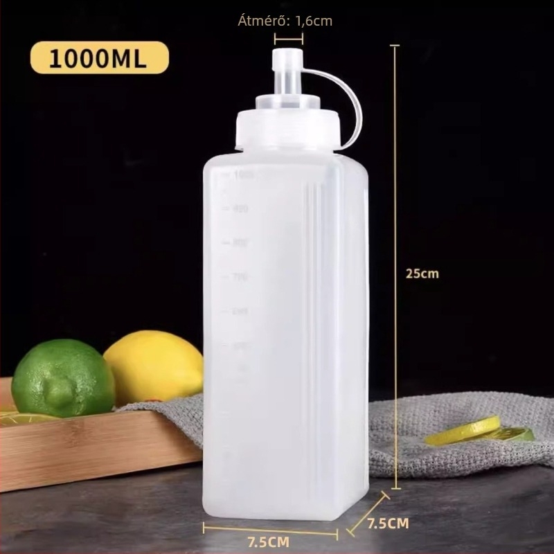 Hangge műanyag szószüveg folyékony fűszerekhez, modern minimalist dizájn, prémium minőség
