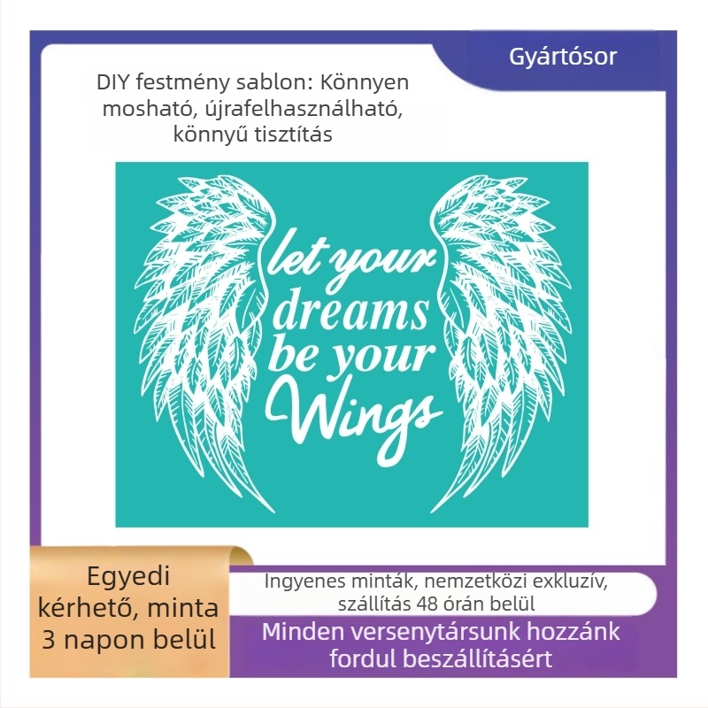 Ruwell DIY Több mintázatú szitanyomó sablon, tapadó és mosható, termékkód 220440, Anyag: szitanyomás