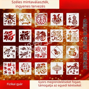 Kézírással készített napló sablon lyukas dizájnnal DIY festéshez — Márka Zhixuan; Anyag: PET; Importált: Nem; Szellemi tulajdon joga: Nem engedélyezett