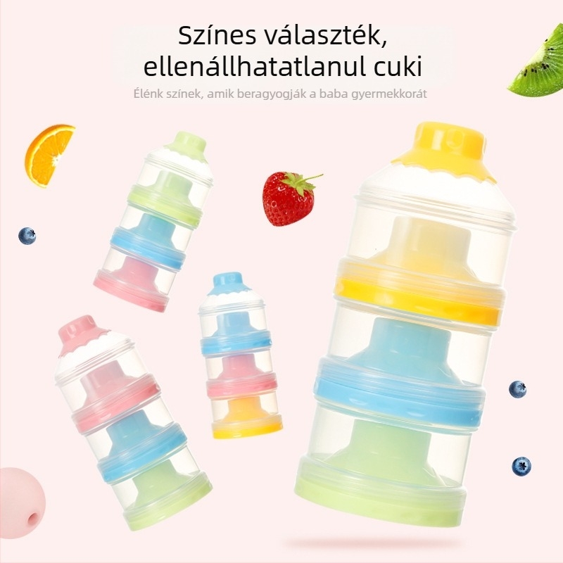 Smoked háromrétegű tejpor doboz – hordozható, biztonságos anyagból, hőálló, 0–3 éveseknek (Vonalkód 6971109130162)