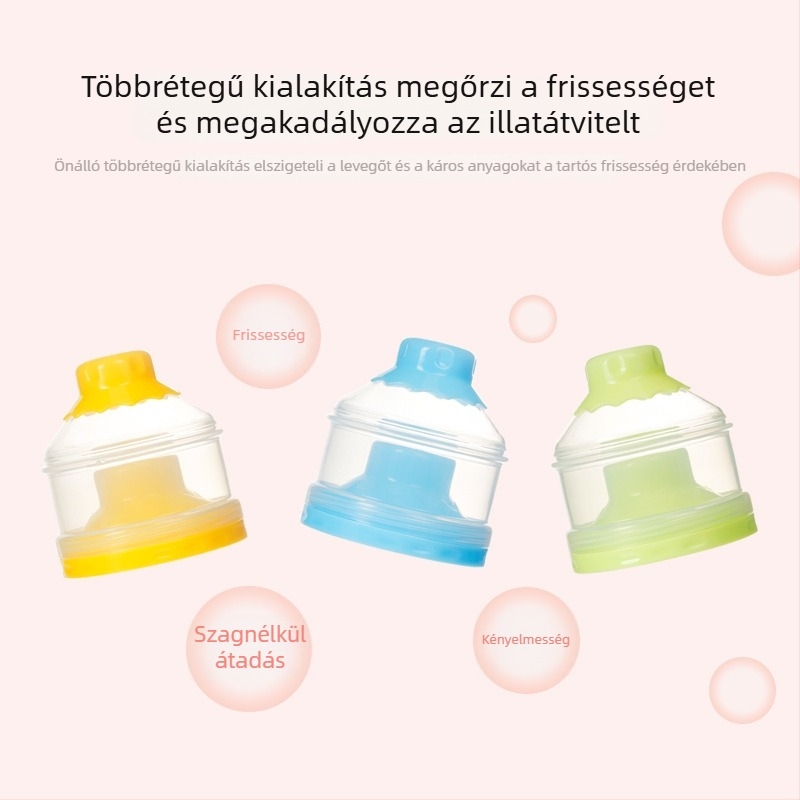 Smoked háromrétegű tejpor doboz – hordozható, biztonságos anyagból, hőálló, 0–3 éveseknek (Vonalkód 6971109130162)