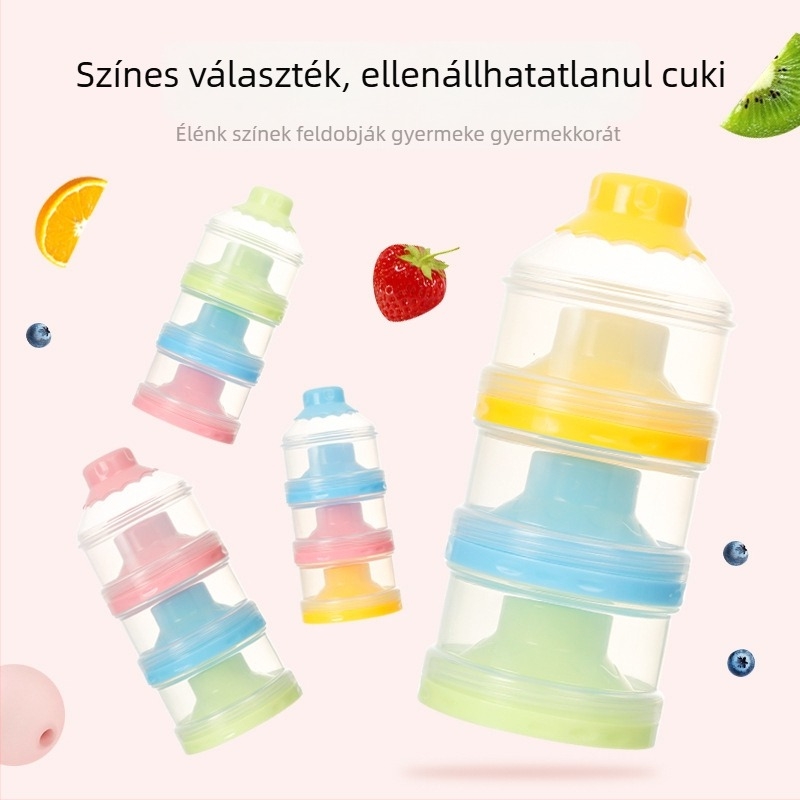 Smoked háromrétegű tejpor doboz – hordozható, biztonságos anyagból, hőálló, 0–3 éveseknek (Vonalkód 6971109130162)