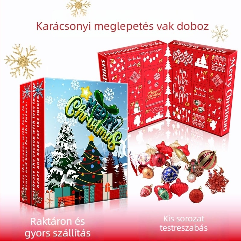 Vak doboz 24 lyukkal, könyv alakú doboz, laminált karton, rajzfilm stílus