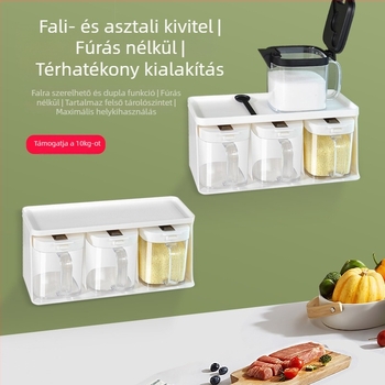 Automata nyitás-zárású fűszeres doboz fedővel, szilárd fűszerekhez, konyhai tároló, könnyed luxus dizájn