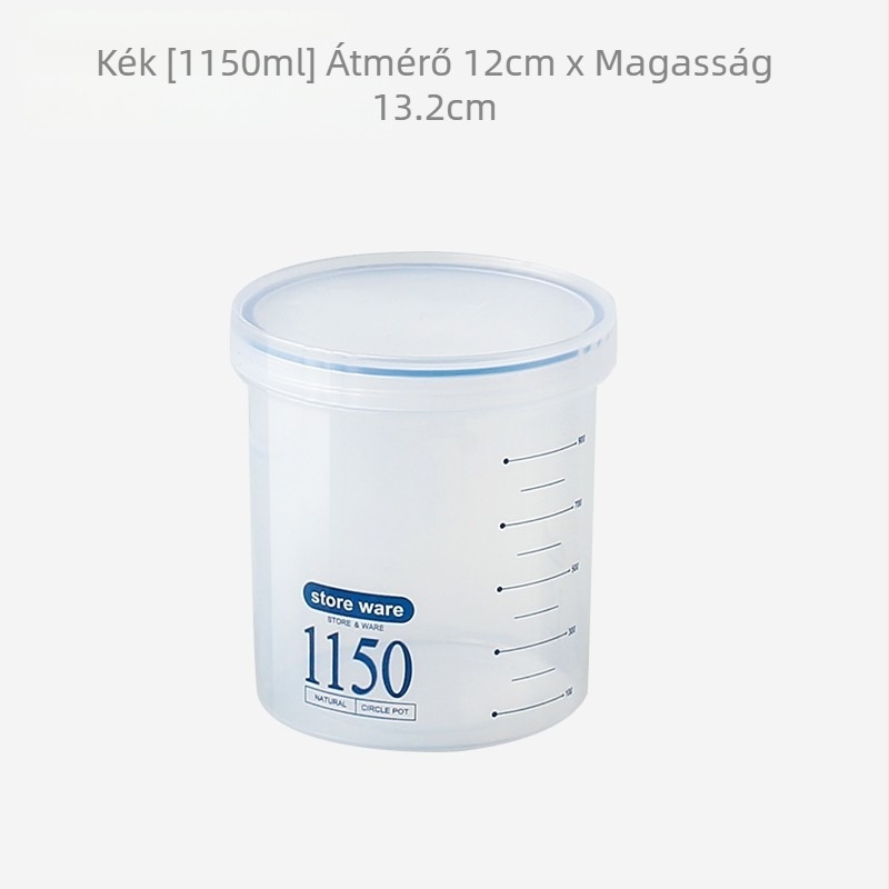 Tejpor tároló edény, kör alakú, egyrétegű, frissesség megőrző doboz, kapacitás alatt 300 ml