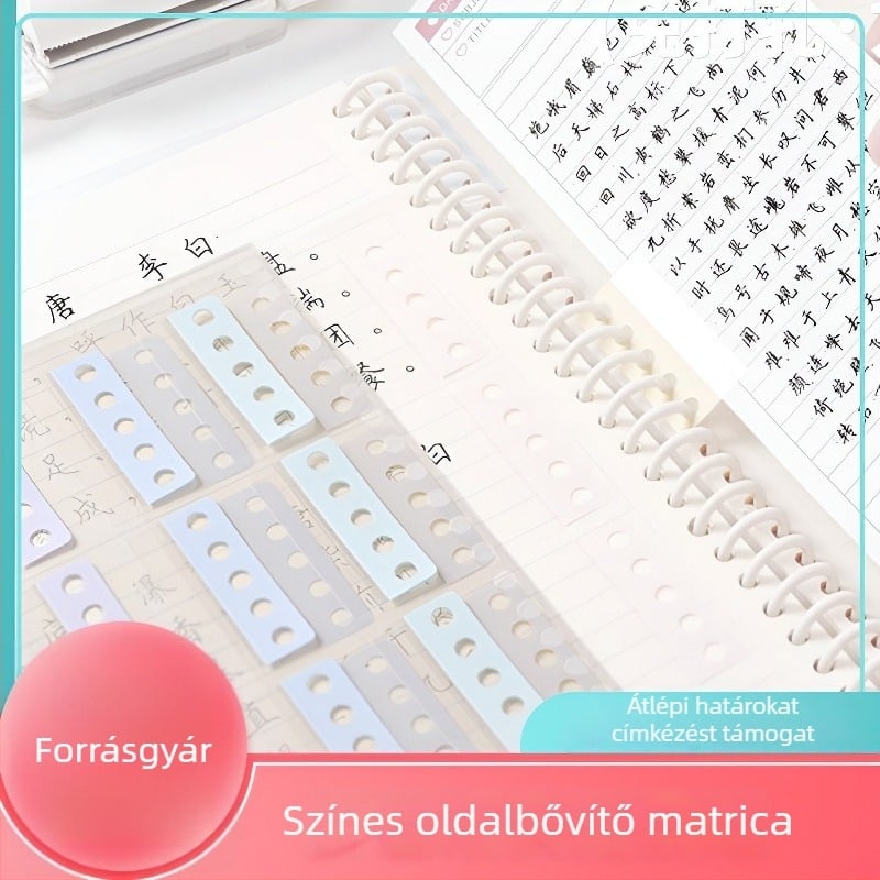 Ragasztós bővítő matricák iratrendezőhöz; pamutcellulóz papír; 1 lap; alapcsomagolás