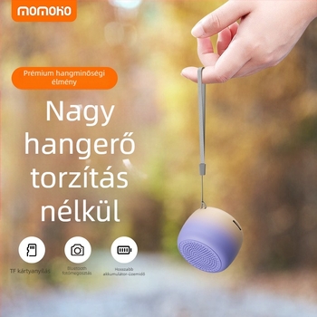 Hordozható Bluetooth hangszóró 3W, IPX7 vízálló, kompakt méret 50x50x40 mm, beépített akkumulátor 1200–2000 mAh, egyedi logó