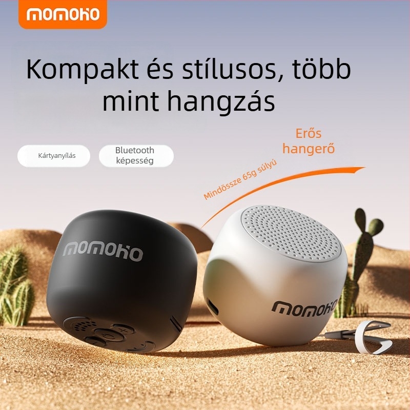 Hordozható Bluetooth hangszóró 3W, IPX7 vízálló, kompakt méret 50x50x40 mm, beépített akkumulátor 1200–2000 mAh, egyedi logó