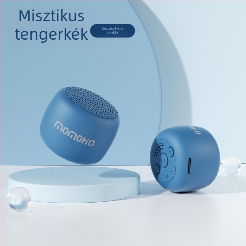 Hordozható Bluetooth hangszóró 3W, IPX7 vízálló, kompakt méret 50x50x40 mm, beépített akkumulátor 1200–2000 mAh, egyedi logó
