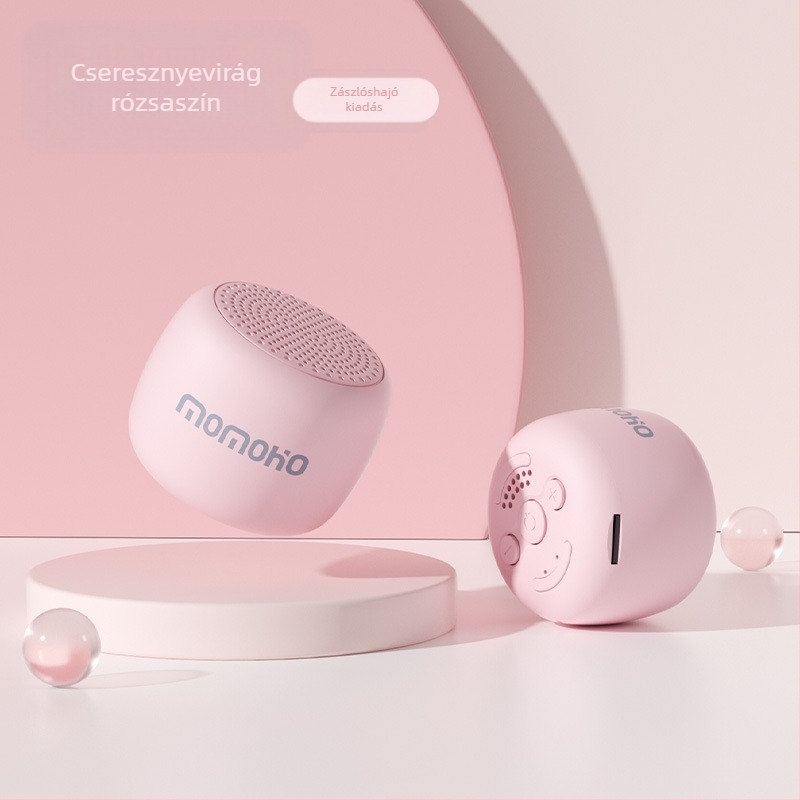 Hordozható Bluetooth hangszóró 3W, IPX7 vízálló, kompakt méret 50x50x40 mm, beépített akkumulátor 1200–2000 mAh, egyedi logó