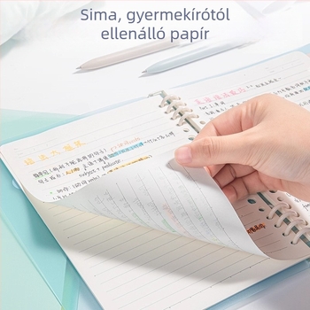 Deli lazán kötött notesz leválasztható spirállal, A5, 40 lap, 3 lyukú