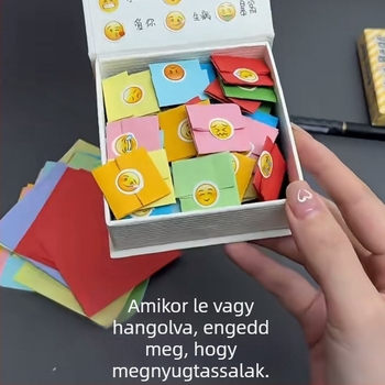 DIY Érzelmi Ajándék Doboz - Kraft Papír, Ablakos Boríték Stílus, Kész Ajándék, Kínai Valentinnapra