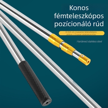 Rozsdamentes acél teleszkópos hálóoszlop, állítható pozíció, magasból szedésre és horgászatra, többfunkciós