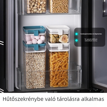 Efanson ételtároló doboz, négyszögletes, nedvességálló, ABS+AS+PP+szilikagél, kapacitás 800–1000 ml, modern letisztult stílus