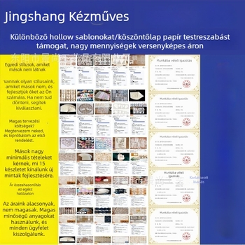 Virágos falikép sablon, PET anyag, mosható, DIY dekoratív rajztábla, Márka: Egyéb