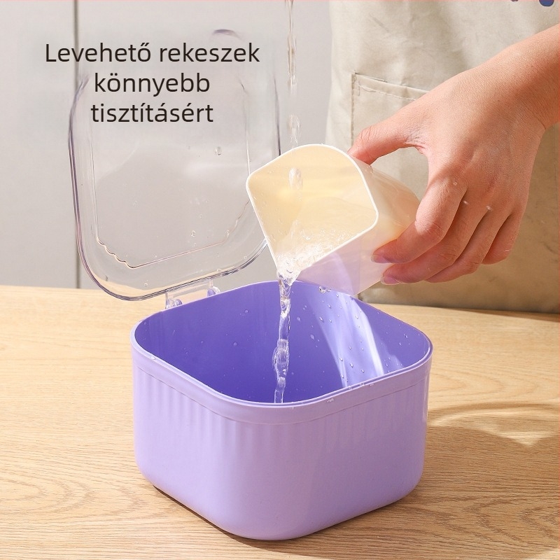 Taste bear fűszerdoboz többrekeszes integrált dizájnnal, porálló, műanyag, logónyomás elérhető