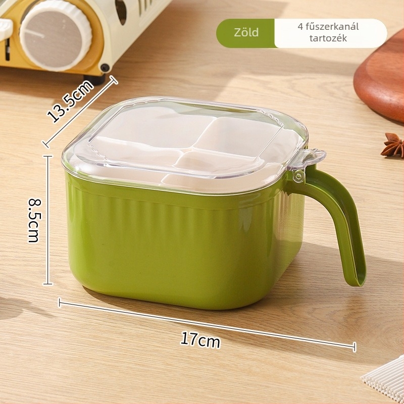 Taste bear fűszerdoboz többrekeszes integrált dizájnnal, porálló, műanyag, logónyomás elérhető