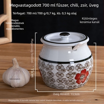 Kerámia fűszertartó a konyhához – szilárd fűszerek, prémium minőség, nemzeti stílus