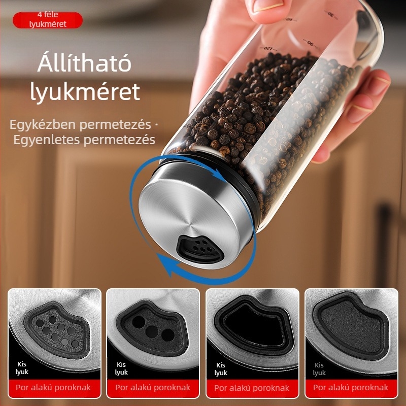 Constant luck boroszilikát üveg fűszeres készlet, szilárd fűszerekhez, logónyomtatás és testreszabás lehetőségével