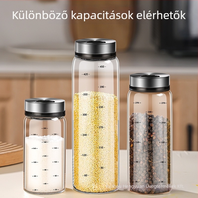 Constant luck boroszilikát üveg fűszeres készlet, szilárd fűszerekhez, logónyomtatás és testreszabás lehetőségével