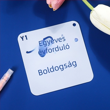 Üreges mintázatú sablon és szöveges sablon DIY festéshez – PET anyag, Youlan márka, kód 001, IP engedély: Nincs, Importált: Nem