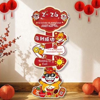 Yanxi Cartoon KT Board Sign Column Prop tavaszi fesztivál és újévi dekorációhoz