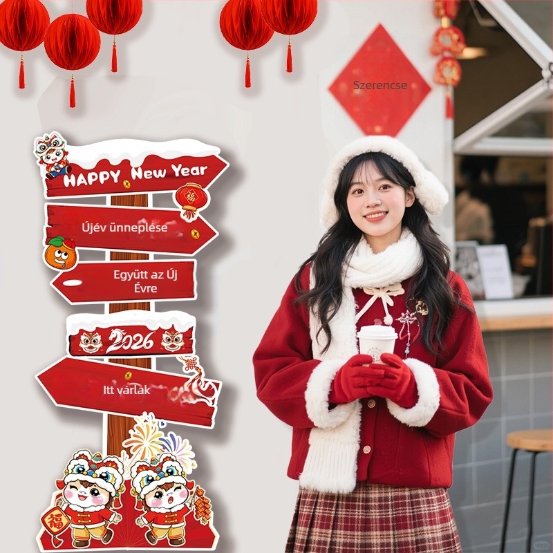 Yanxi Cartoon KT Board Sign Column Prop tavaszi fesztivál és újévi dekorációhoz