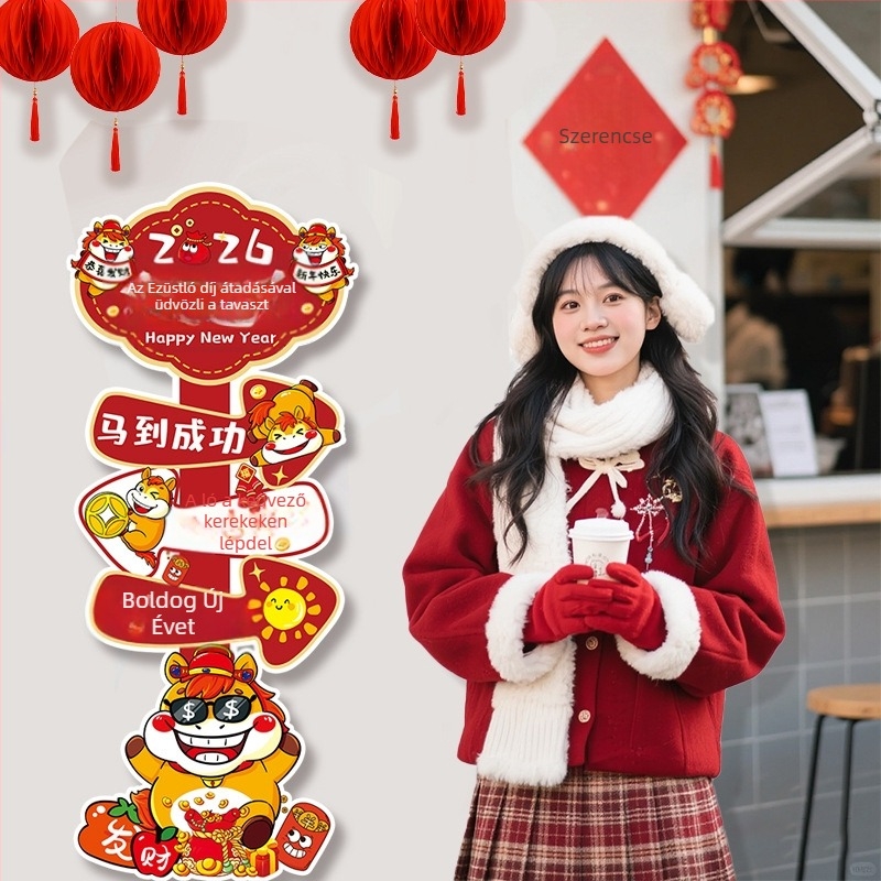 Yanxi Cartoon KT Board Sign Column Prop tavaszi fesztivál és újévi dekorációhoz