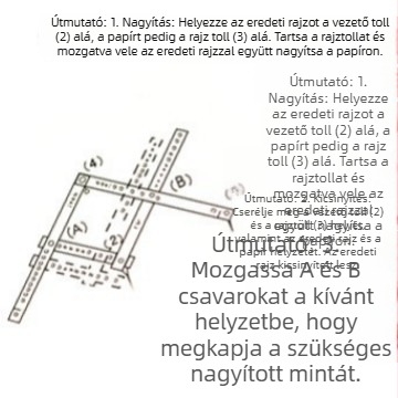 Plotter vonalzó, 10x skála, SF10 sablon, organikus üveg