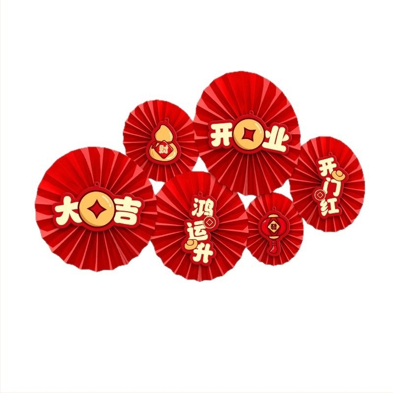 Zhaoxin selyemvirágokkal készült papír ventilátor — univerzális díszítő kellék bolti megnyitókhoz és kirakatokhoz