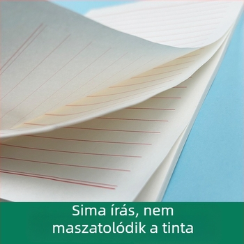 Piros író- és vázlatpapír, 16K formátum, egyszeres vagy kétsoros vízszintes vonalakkal, párttagsági jelentkezési űrlaphoz