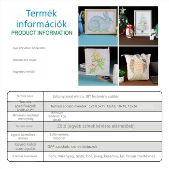 Ruwell szitanyom sablon DIY projektekhez, öntapadós és mosható, termékkód Y2304216, anyag: szitanyom, Importált: Nem, IP engedély: Nem