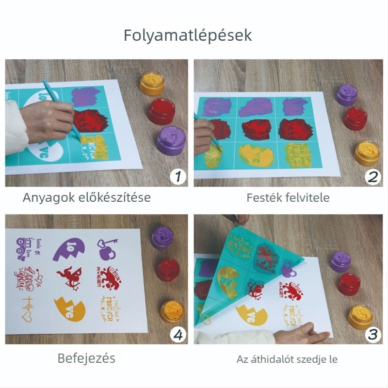 Ruwell szitanyom sablon DIY projektekhez, öntapadós és mosható, termékkód Y2304216, anyag: szitanyom, Importált: Nem, IP engedély: Nem