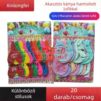 Latex szív alakú díszítő lufi nyomtatott logóval esküvői dekorációhoz