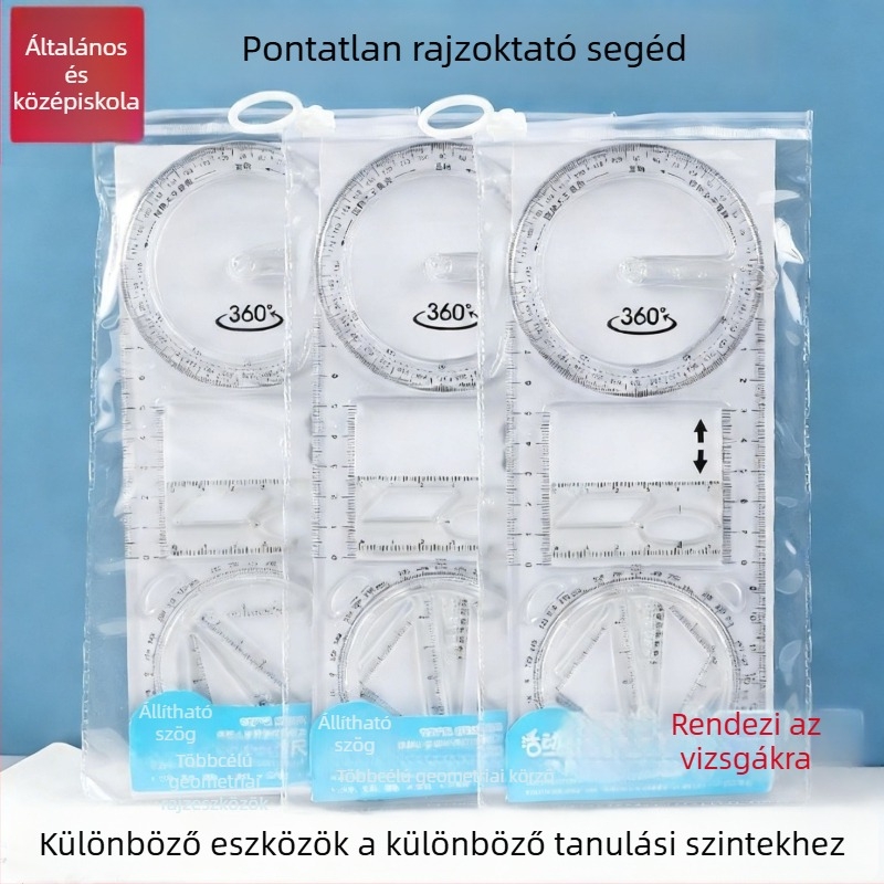 Pengyi JHHTC műanyag sokoldalú iskolai geometriai vonalzó – szögmérés