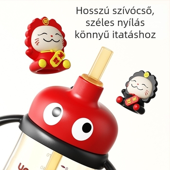 Royal Star PPSU Gyermekeknek — Háromhasználatú közvetlen ivó pohár szívóval, négyszögletes forma, fogantyú, standard kaliber