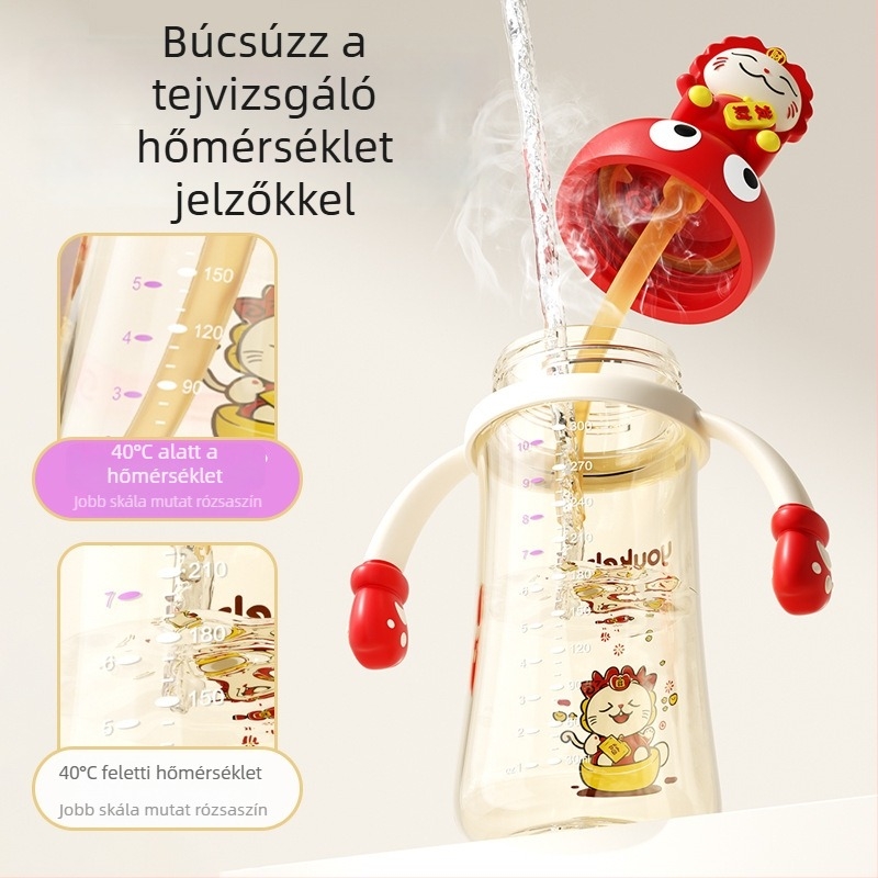 Royal Star PPSU Gyermekeknek — Háromhasználatú közvetlen ivó pohár szívóval, négyszögletes forma, fogantyú, standard kaliber