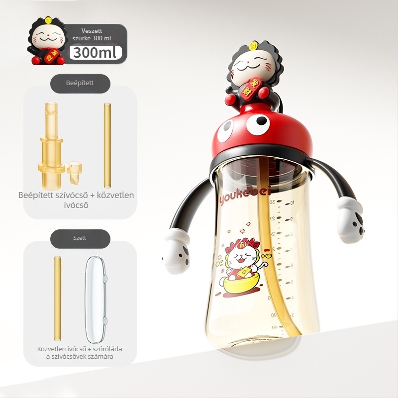 Royal Star PPSU Gyermekeknek — Háromhasználatú közvetlen ivó pohár szívóval, négyszögletes forma, fogantyú, standard kaliber