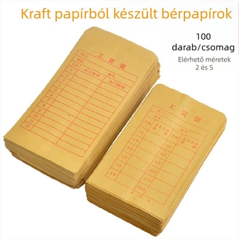 Kraftpapír bérboríték, vastított, 2. modell, 100 db.