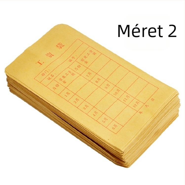 Kraftpapír bérboríték, vastított, 2. modell, 100 db.