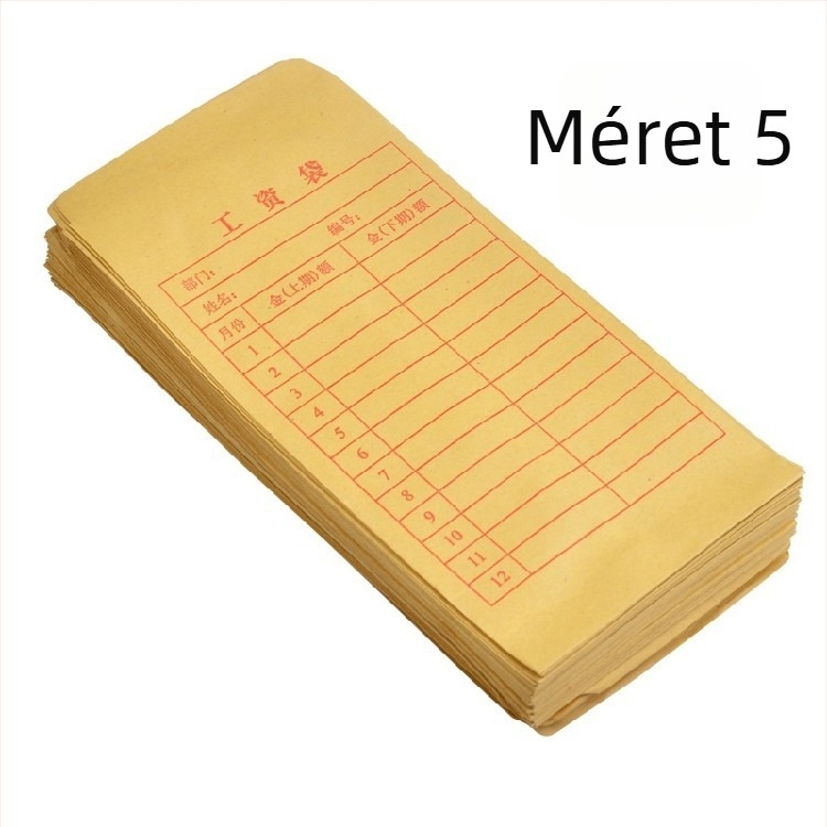 Kraftpapír bérboríték, vastított, 2. modell, 100 db.
