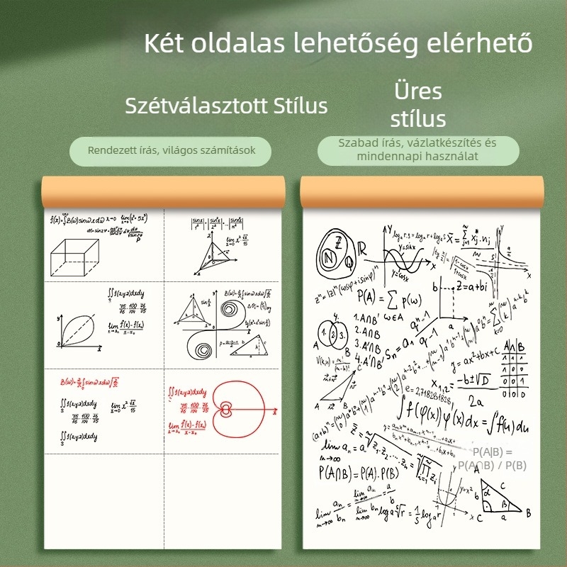 Elválasztott vázlatfüzet üres oldalakkal, vastag fa-cellulóz papír, 18K, modell Ewcg 1850 n-fq