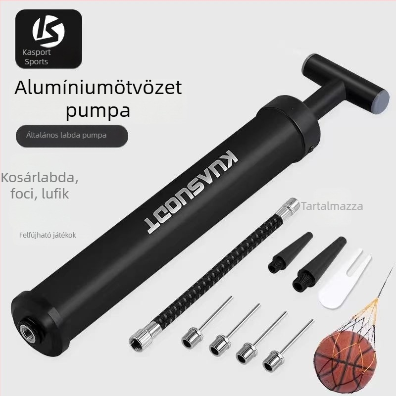 Jiayu kézi pumpa sportlabdákhoz és felfújható játékokhoz; alkalmas kosár-, foci- és röplabdához; tartalmaz felfúvó tűt; egyenes csatlakozó; tömeg 100 g; hordozható, univerzális