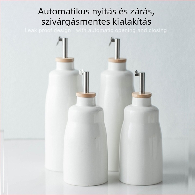 Have Orange kerámiaolajos kancsó automata nyitás-zárás funkcióval, modern-minimalista stílus, nyomtatott logóval